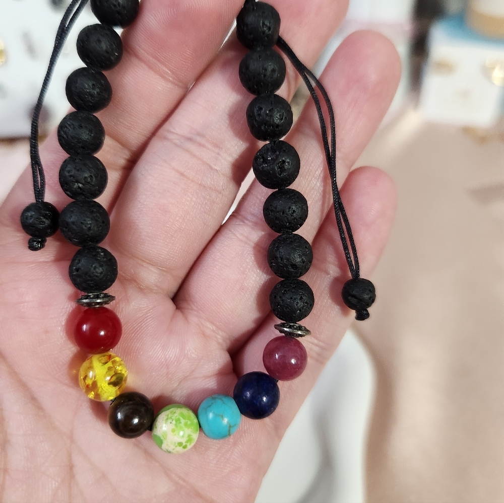 Adjustable String Chakra Bracelet - Picture 2 of 4